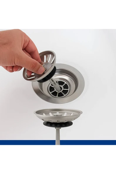 DESIPHON Çöpmak 2 Adet Mutfak Lavabo Sifon Gideri Paslanmaz Metal Tıpa Süzgeci 8 cm – Dayanıklı ve Uyumlu - 6