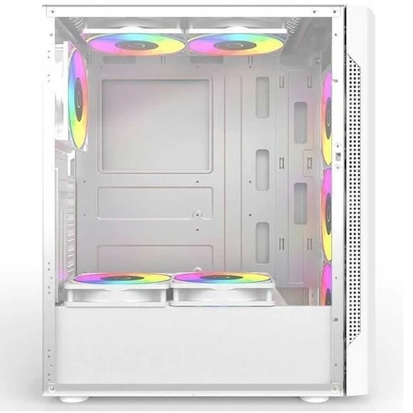 GameBooster GB-T005MW USB3.0 Mesh Panel ATX Beyaz Oyuncu Kasası (PSU Yok) - Resim 4