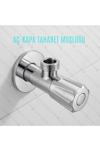 DESIPHON Aç Kapa Taharet Musluğu 1/2 - Dayanıklı Pirinç Gövde, Su Tasarruflu ve Uzun Ömürlü - 4