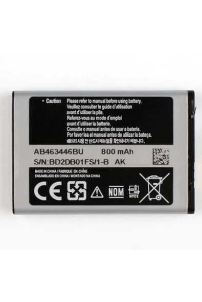 Samsung E1205 E1200 E1207 E250 E500 AB463446BU Pil Batarya ürün görseli