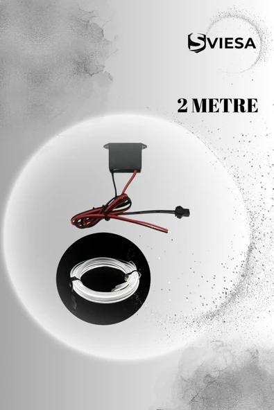 Araç Içi Torpido Ledi Şerit Led Ip Led Neon Beyaz 2 Metre - 2