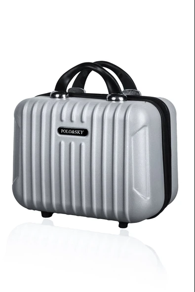 Polo&Sky Class Model Gri Renk Abs Makyaj Çantası El Valizi - 3