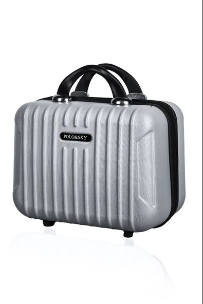 Polo&Sky Class Model Gri Renk Abs Makyaj Çantası El Valizi - 2