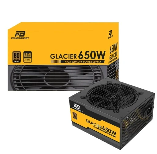 PowerBoost BST-ATX650B GLACIER 650w 80+ Bronze Semi Modüler 12cm Fanlı ATX PSU - 1