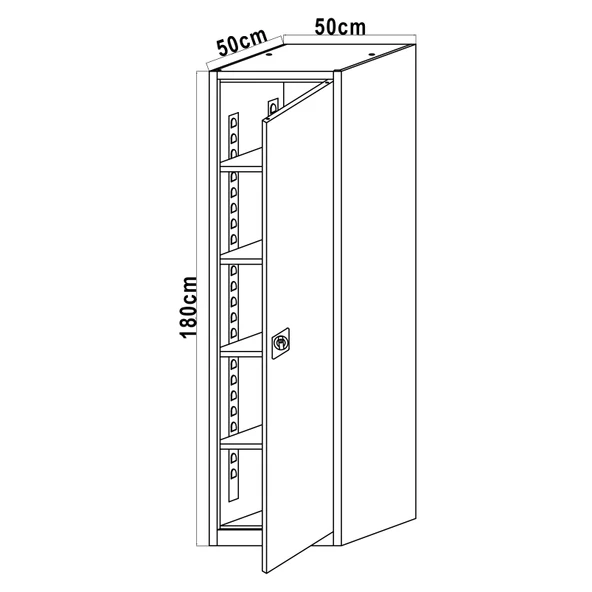 Çelik Dosya Dolabı Metal Dolap Ofis Dolapları Arşiv , Garaj , Bahçe , Kiler , Balkon 50X42X180 - 6