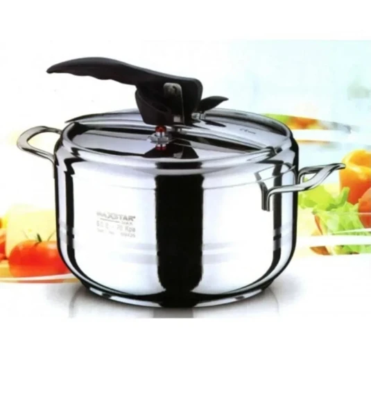 new and single Krom Paslanmaz Çelik Tabanlı Düdüklü Tencere 5 Lt ürün görseli