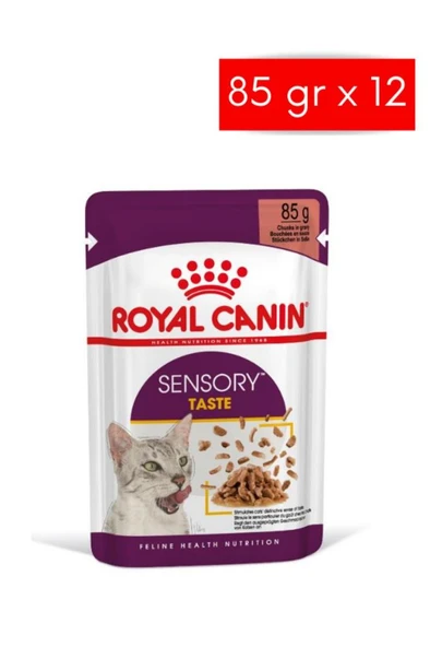 Royal Canin Sensory Taste Gravy 85 Grx12 Adet Kedi Konservesi ürün görseli 1