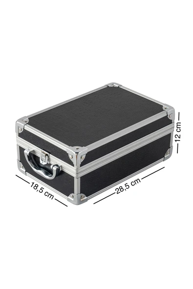 Lionesse 583 Metal Aksesuar Ve Makyaj Çantası Siyah - Resim 3