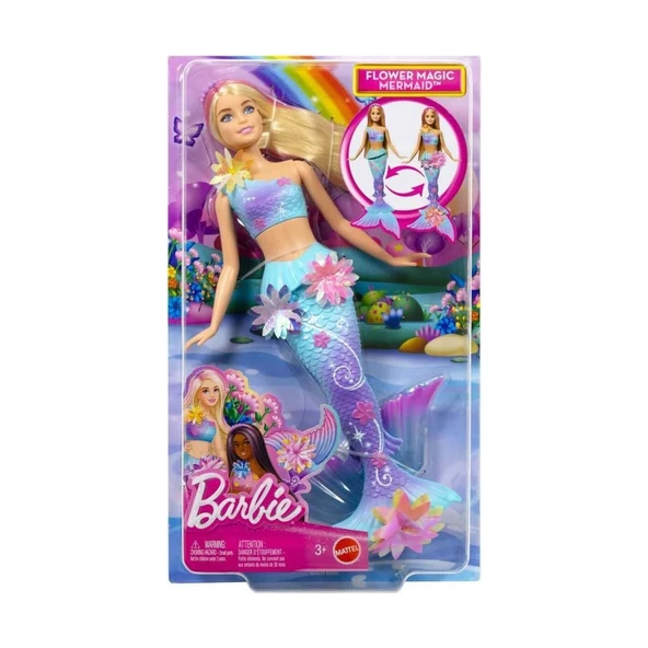 Barbie Büyülü Çiçekler Deniz Kızı Flower Magic Mermaid JDM72 ürün görseli