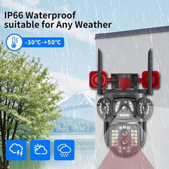 Avenir AV-S314 Wifi Hoparlörlü 4mp 2 Kameralı 10X Optik Zoomlu Ptz Kamera - 5