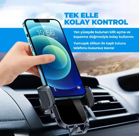 WOYAX by DEJİ WY-HR07 15W Kablosuz Şarjlı Kancalı Araç İçi Tutucu Havalandırma Araba Telefon Tutacağı - 2
