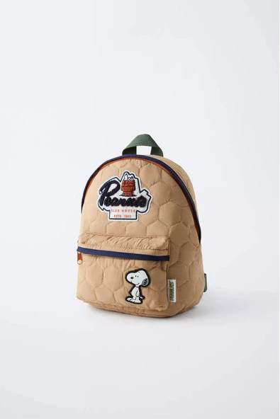 Çocuk Sırt Çantası – Bej Snoopy Desenli - 3