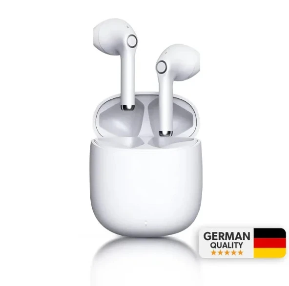 WOYAX by DEJİ Curvy HD Mikrofonlu Ultra Hafif HiFi Ses Beyaz Kulak İçi Kablosuz Bluetooth Kulaklık