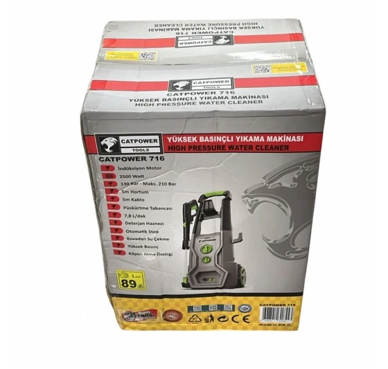 CATPOWER 716 210 BAR YÜKSEK BASINÇLI YIKAMA MAKİNESİ 2500W KÖPÜK HAZNELİ - 3
