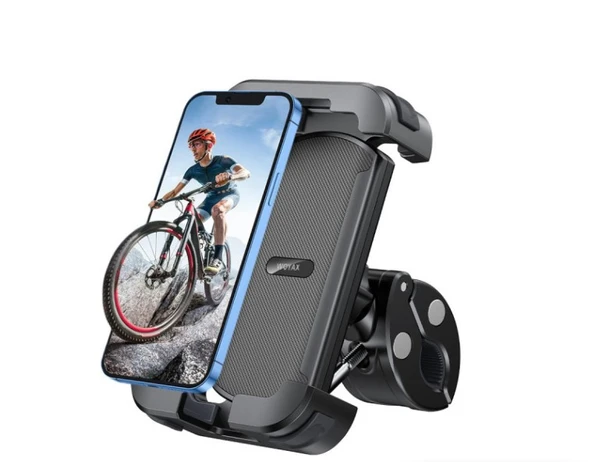WOYAX by DEJİ Holdy Motosiklet Bisiklet ATV Scooter Bağlantılı Telefon Tutucu Tutacağı Gidon Siyah