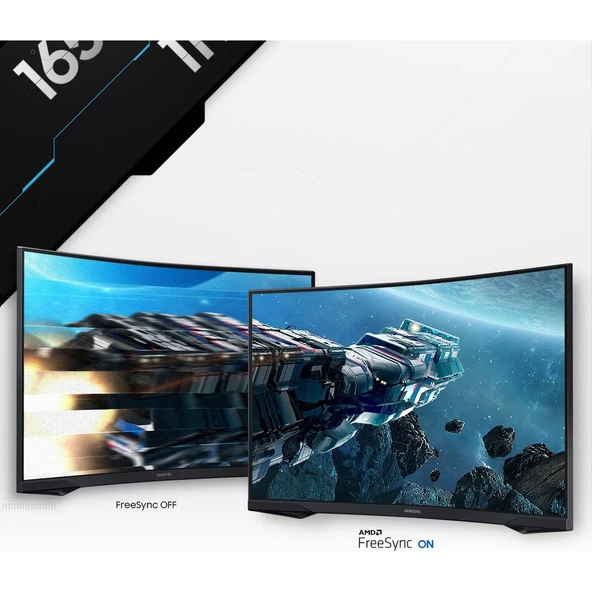 Samsung 27" Odyssey G5 G55C 165Hz 1Ms QHD Curved VA Gaming Monitör LS27CG552EUXUF - Resim 3