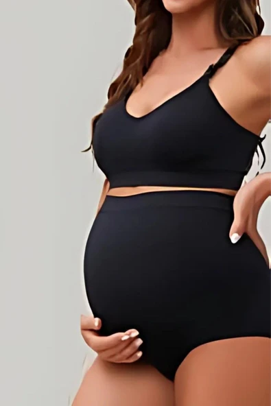 HAMİLE SLİP DİKİŞSİZ KORSE KADIN 4449 - Resim 2