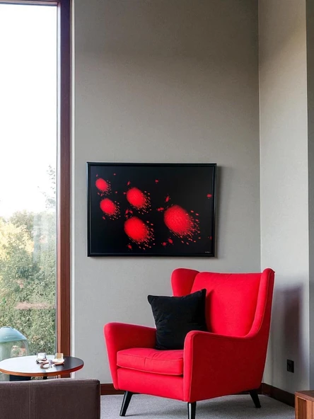 Dekoratif Soyut Tablo 50 x 70 cm CAN103 - Ev - Otel - Ofis - Hastahane - Kafe - Restoran Dekorasyonu