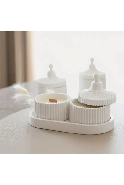 DEKOPOR Serena – Minimal Şıklık Mumluk Seti