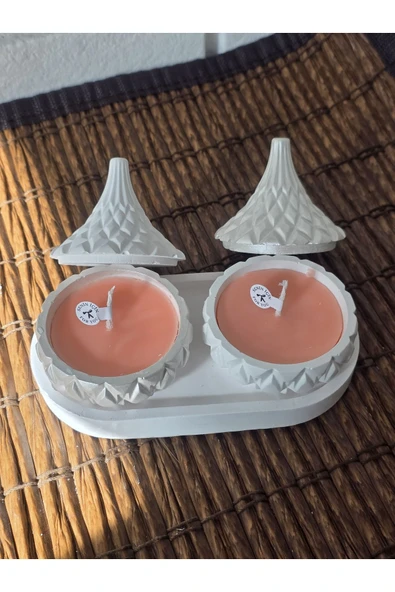 DEKOPOR Kapaklı Dekoratif Kase Mum Seti | Kokulu Doğal Soya Mumu - 4