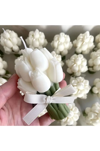 DEKOPOR Tulivie Çiçek Buketi Mum – Zarafetin Mum Hâli - 7