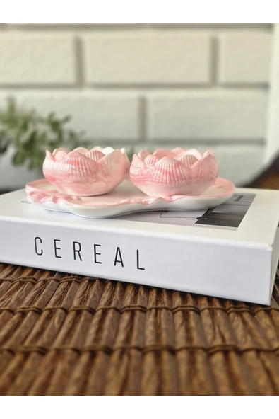 DEKOPOR Dekorea Home Lotus Taş Tozu Mumluk – El Yapımı Aromaterapi Mum - 6