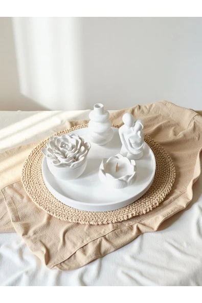 DEKOPOR Minimalist Seramik Dekor Seti – Doğallığın ve Sanatın Buluşması - 4