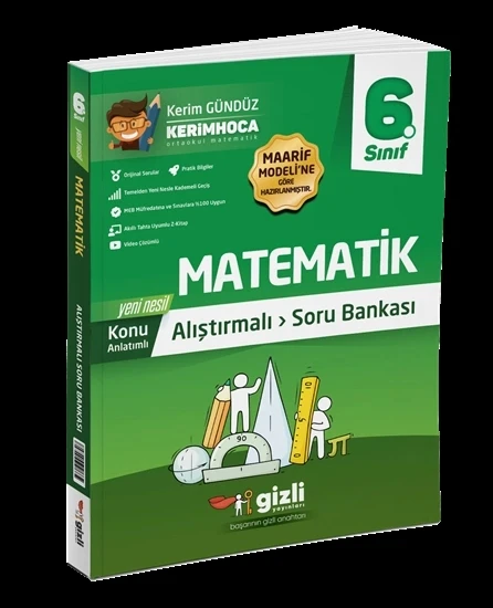 Gizli Yayınları 6. Sınıf Matematik Konu Anlatımlı Soru Bankası Yeni ürün görseli