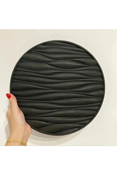 DEKOPOR ZenWave Doku Desenli Dekoratif Tepsi – Modern ve Fonksiyonel Tasarım - 3