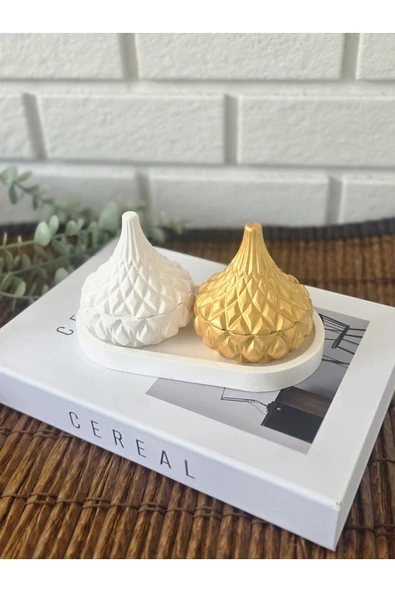 DEKOPOR Kapaklı Dekoratif Kase Mum Seti | Kokulu Doğal Soya Mumu - 3