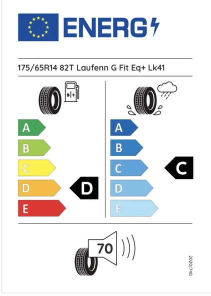 Laufenn 175/65R14 82T Lk41 G Fıt Eq D-C-70 Yaz Oto Lastiği (Üretim Yılı: 2025) - 2