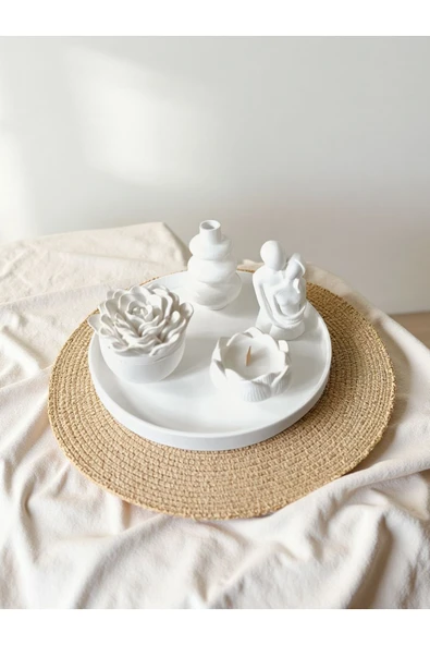 DEKOPOR Minimalist Seramik Dekor Seti – Doğallığın ve Sanatın Buluşması - 5