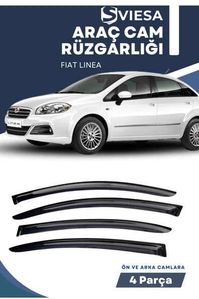 FIAT LINEA  uyumlu oto camlara özel ölçü cam rüzgarlığı rüzgarlık ürün görseli 1
