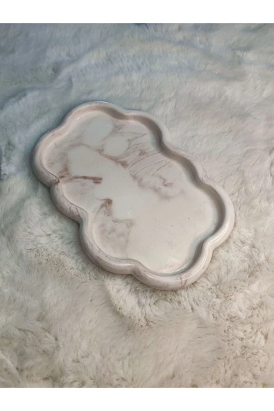 DEKOPOR Bulut Form Dekoratif Servis ve Takı Tepsisi - 5