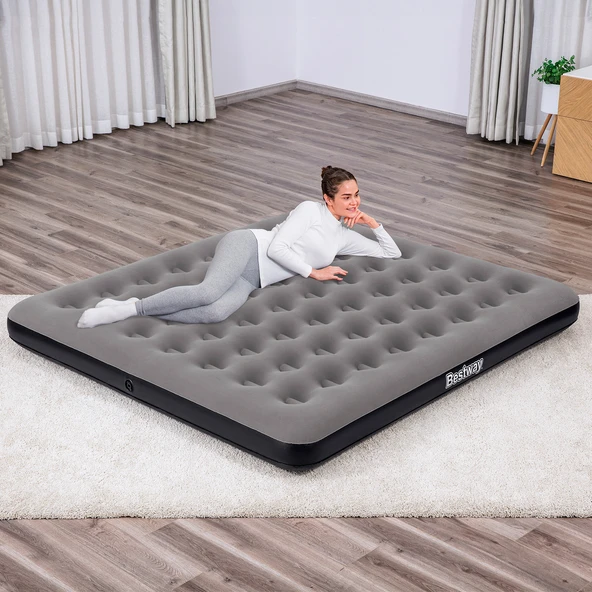 Bestway Ultra King 3 Kişilik Şişme Yatak ve Elektrikli Pompa 203x183x22cm 671HC BW147 - Resim 6