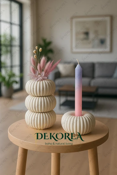 DEKOPOR Ripple Seramik Mumluk – Çok Amaçlı Modern Dekoratif Obje - 5