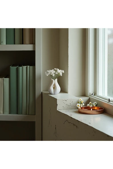 DEKOPOR Şık ve Zarif Dekoratif seramik tozu katkılı Vazo - 3