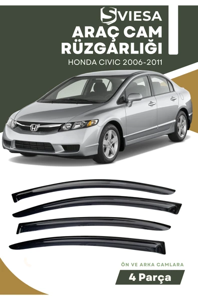 HONDA CIVIC 2006-2011  uyumlu oto camlara özel ölçü cam rüzgarlığı rüzgarlık - 1