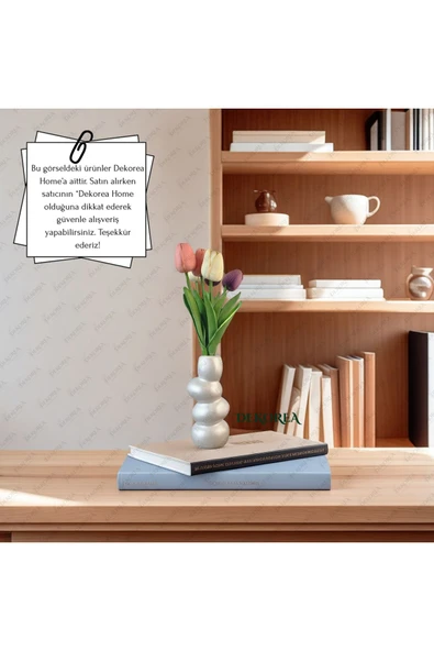 DEKOPOR Zen Seramik Dekoratif Vazo İNCİ - 2