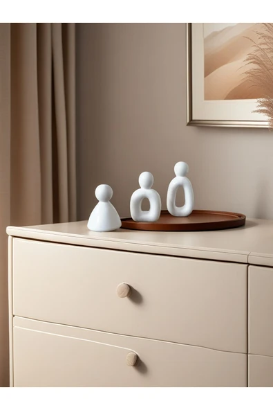 DEKOPOR Evolu Form Seti – Minimalist Aile Heykeli - 6