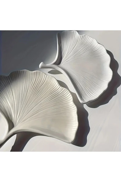 DEKOPOR Yaprak Formlu Seramik Takı & Sunum Tabağı | Dekoratif Tabak - 2