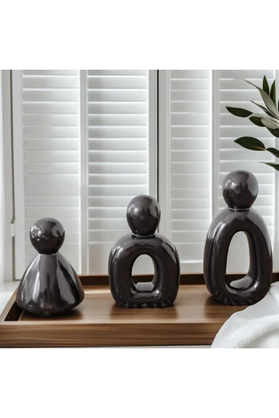 DEKOPOR Evolu Form Seti – Minimalist Aile Heykeli - 4