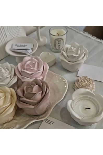 DEKOPOR Gül Şeklinde Mumluk & Dekoratif Kutu - 3