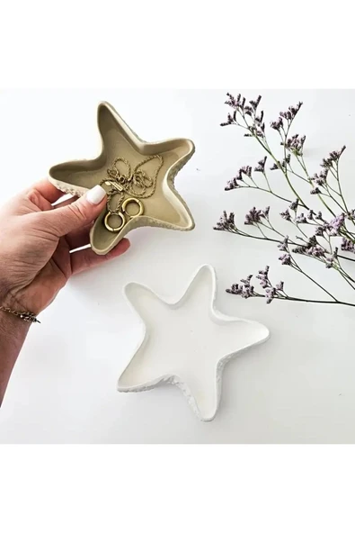 DEKOPOR Yıldız Seramik Mumluk / Çok Amaçlı Kase - 5