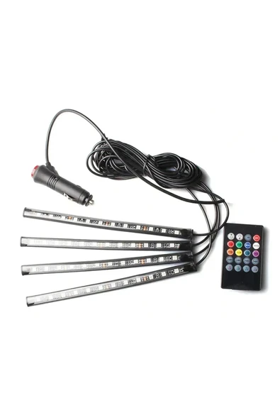 Ayak Altı Led 12 Ledli Lamba Sese Duyarlı Led Müziğe Duyarlı Led - 8 Renk Rgb - 3