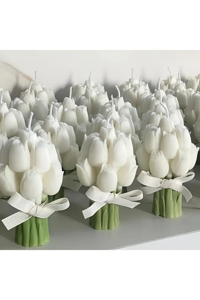 DEKOPOR Tulivie Çiçek Buketi Mum – Zarafetin Mum Hâli - 3