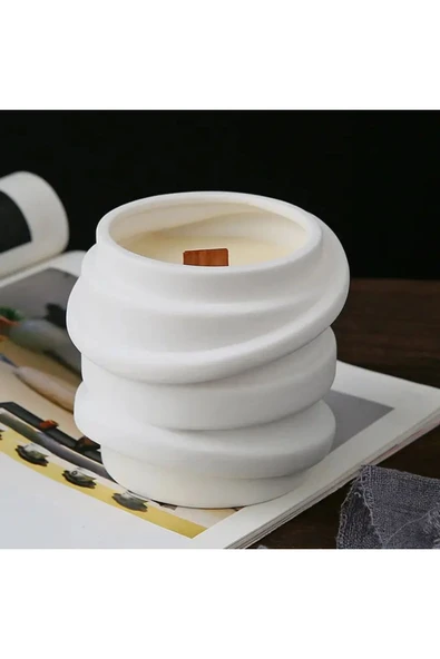 DEKOPOR Solvia – Seramik Aromatik Mum - 2