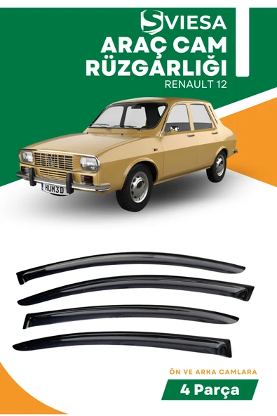 RENAULT 12  uyumlu oto camlara özel ölçü cam rüzgarlığı rüzgarlık ürün görseli