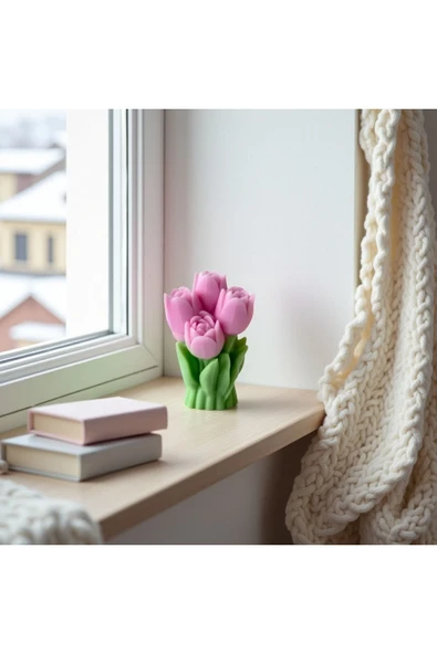 DEKOPOR Tulivie Çiçek Buketi Mum – Zarafetin Mum Hâli model 2 - 4