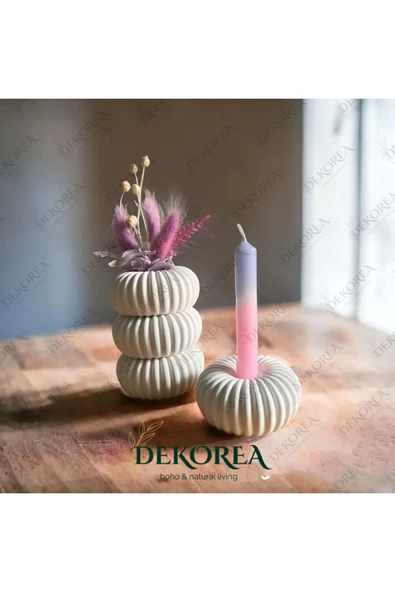 DEKOPOR Ripple Seramik Mumluk – Çok Amaçlı Modern Dekoratif Obje - 2
